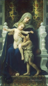  Enfant Canvas - La Vierge LEnfant Jesus et Saint Jean Baptiste2 Realism William Adolphe Bouguereau